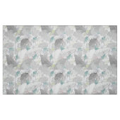 Botanisch, grau, Blätter, weiß und grau, türkis Stoff (Fat Quarter (45,7 x 55,9 cm))