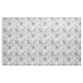 Botanisch, grau, Blätter, weiß und grau, türkis Stoff (Yard (91,4 cm))