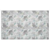 Botanisch, grau, Blätter, weiß und grau, Türkis Stoff (Fat Quarter (45,7 x 55,9 cm))