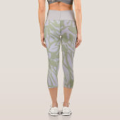 Botanisch grün und grau capri leggings (Rückseite)