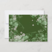 Botanisch grün und rosa RSVP karte (Rückseite)