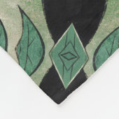 Botanisch Grün und Schwarz Fleecedecke (Ecke)