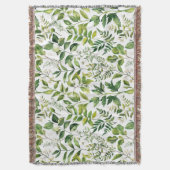 Botanisch grüne Blätter Decke (Vorderseite Vertikal)