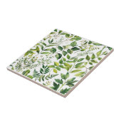 Botanisch grüne Blätter Fliese (Seite)