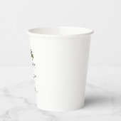 Botanisch-grüne Blätter Hochzeit Pappbecher (Links)