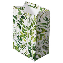 Botanisch grüne Blätter Mittlere Geschenktüte