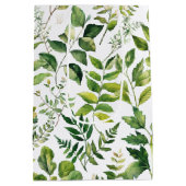 Botanisch grüne Blätter Mittlere Geschenktüte (Rückseite)
