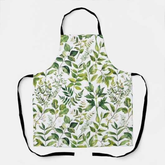 Botanisch grüne Blätter Schürze (Vorderseite)
