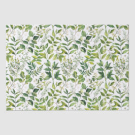 Botanisch grüne Blätter Seidenpapier