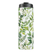 Botanisch grüne Blätter Thermosbecher (Vorderseite)