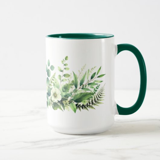 Botanisch grüne Floral Tasse (Rechts)