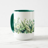 Botanisch grüne Floral Tasse (Vorderseite Links)