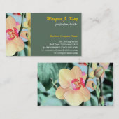 Botanisch-grüne, gelborchid-Blume Visitenkarte (Vorne/Hinten)