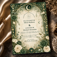 Botanisch grüne himmlische Hochzeit