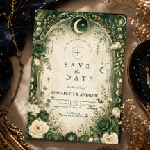 Botanisch grüne himmlische Hochzeit