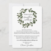 Botanisch grüne Liebe Kleinere Hochzeitssenkung Ankündigung (Vorderseite)