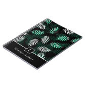 Botanisch-grüne moderne monogramm-Blätter i Notizblock (Linke Seite)
