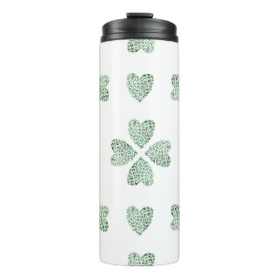 Botanisch-grüne Ornamente, nahtlose Wasserfarben Thermosbecher
