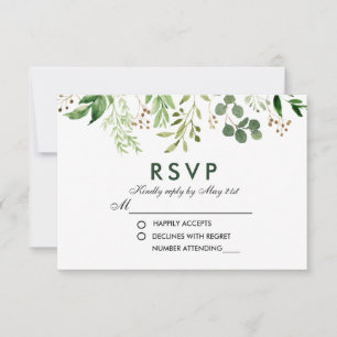 Botanisch-grüne UAWG RSVP Karte