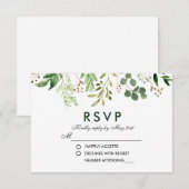 Botanisch-grüne UAWG RSVP Karte (Vorne/Hinten)