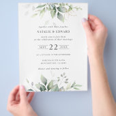 Botanisch-grünes Goldmedaille Hochzeit fl Flyer (Hand)
