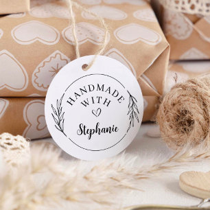 Botanisch handgezeichnet, mit Liebe rund Permastempel