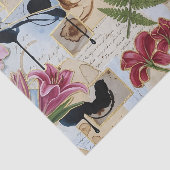 Botanisch-handwerkliche Collage-Gewebe Seidenpapier (Ausschnitt)