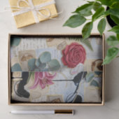 Botanisch-handwerkliche Collage-Gewebe Seidenpapier (Geschenk)