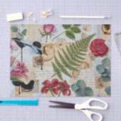 Botanisch-handwerkliche Collage-Gewebe Seidenpapier (Handwerk)