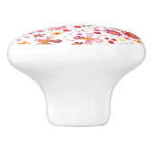 Botanisch-hellbläserne Wasserfarbe Keramikknauf (Seitenansicht)