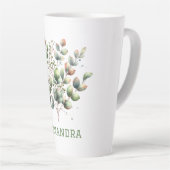 Botanisch-hellgrüne Eukalyptus-Blätter Milchtasse (Rechte Ecke)