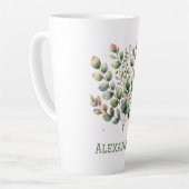 Botanisch-hellgrüne Eukalyptus-Blätter Milchtasse (Linke Ecke)