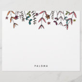 Botanisch Illustriert Personalisiert Briefbogen (Vorderseite)