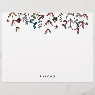 Botanisch Illustriert Personalisiert Briefbogen