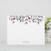 Botanisch Illustriert Personalisiert Briefbogen (Stehend Vorderseite)
