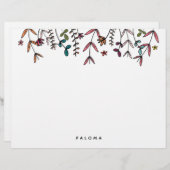 Botanisch Illustriert Personalisiert Briefbogen (Vorne/Hinten)