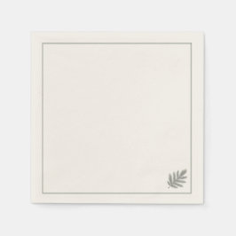 Botanisch Immergrün Minimalistisch | Neutral Rusti Serviette