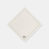 Botanisch Immergrün Minimalistisch | Neutral Rusti Serviette (Ecke)