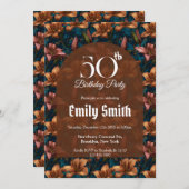 Botanisch inspirierte Lilien Ästhetische Geburtsta Einladung (Vorne/Hinten)