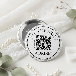 Botanisch Kauf der Braut einen Drink QR Junggesell Button