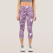 Botanisch Lila Capri Leggings (Vorderseite)