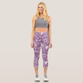 Botanisch Lila Capri Leggings (Vorderseite)