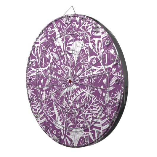 Botanisch Lila modern Dartscheibe (Vorderseite rechts)