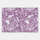 Botanisch Lila modern Geschenkpapier Set (Vorderseite 2)