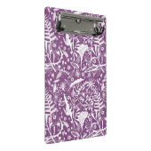 Botanisch Lila modern Mini Klemmbrett (Schrägansicht)