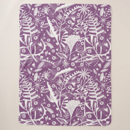 Botanisch Lila modern Sherpadecke