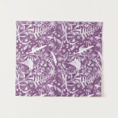 Botanisch Lila modern Wandteppich (Vorderseite (Horizontal))