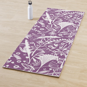 Botanisch Lila modern Yogamatte
