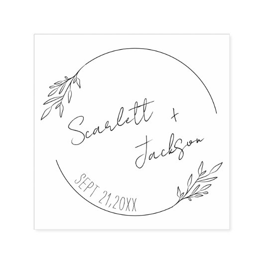 Botanisch Minimalistisch handschriftlich Save the  Permastempel (Design)