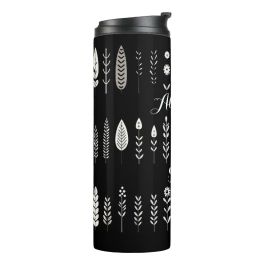 Botanisch minimalistisch thermosbecher (Nach links gedreht)